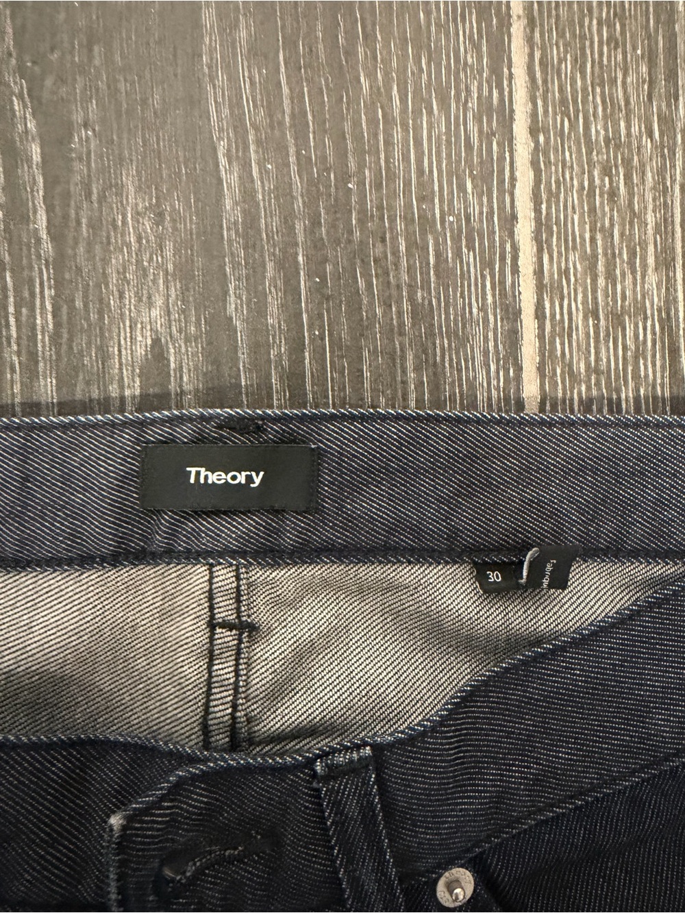 Theory Slim Straight Leg Dark Indigo Jeans - Picture 2 of 4